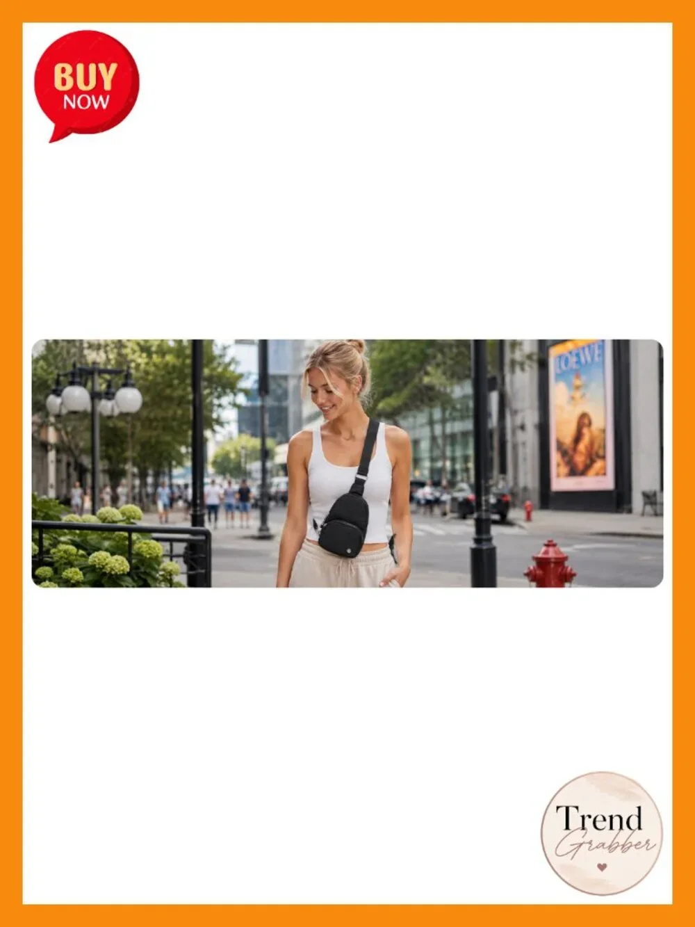 Women's Anti Theft RFID Crossbody Sling Bag with Adjustable Strap Nylon